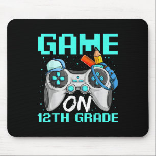 Game On Zwölfte Klasse Shirts, Lustiger Gamer Jung Mousepad