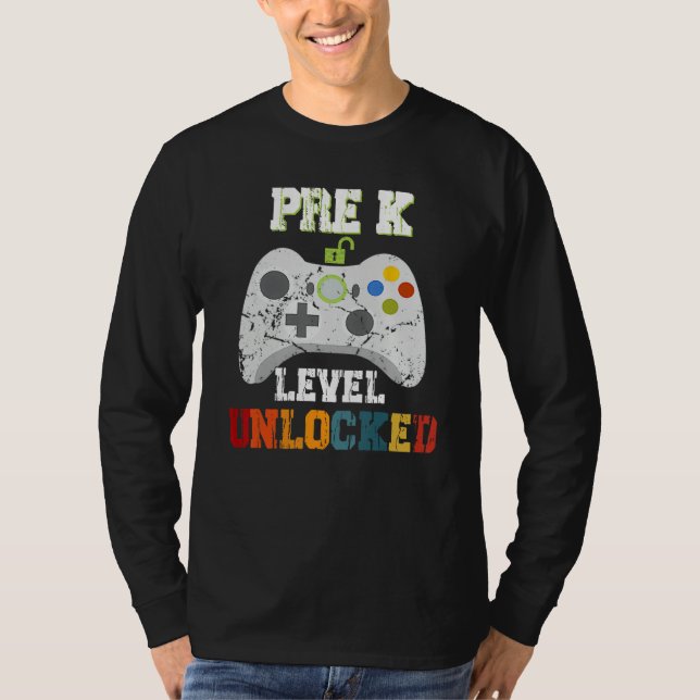 Game Over Back To School  Pre K Level Unlocked T-Shirt (Vorderseite)