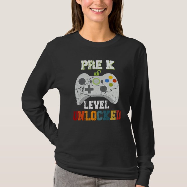 Game Over Back To School  Pre K Level Unlocked T-Shirt (Vorderseite)