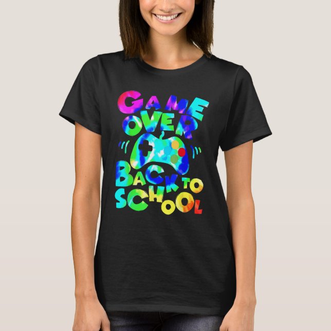 Game Over Back To School Video Game Leveled Up Boy T-Shirt (Vorderseite)
