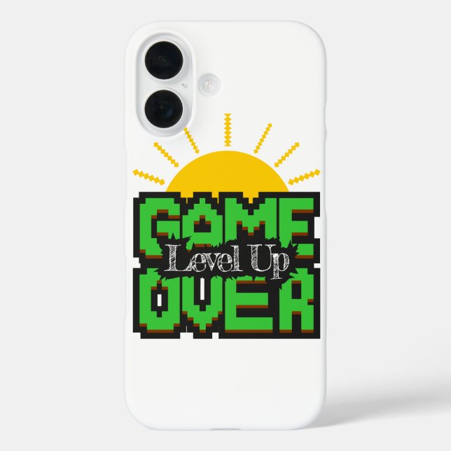 Game Over, beleb retro Spiele mit, Level Up Case-Mate iPhone Hülle (Rückseite)