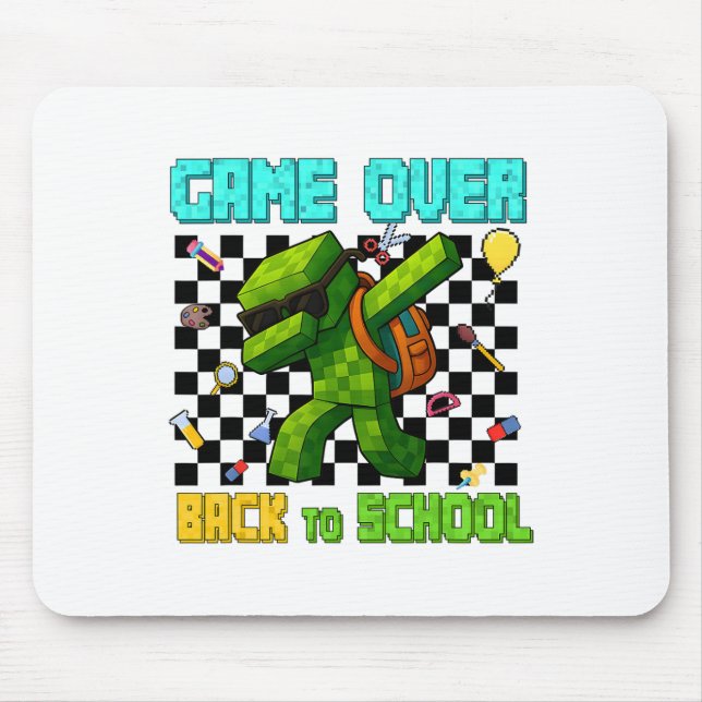 Game Over CK zu School Gamer Funny Kids First Day Mousepad (Vorne)