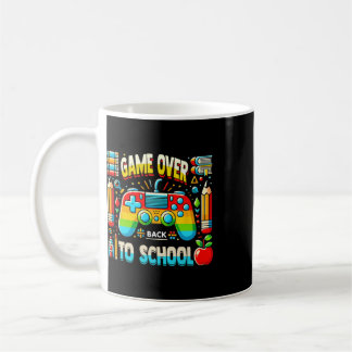 Game Over Ck Zur Schule Lustiger Regenbogen-Gamer  Kaffeetasse