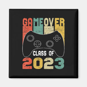 Game Over Class of 2023 Video Games Vintag Gradua Magnet
