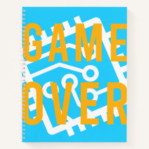 Game Over Digitaler Schaltkreis Notizbuch