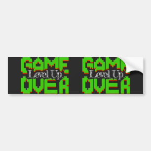 Game Over, erwecke alte Spiele wieder zum Leben un Autoaufkleber