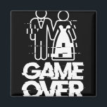 Game Over Glitch Bride Groom Funny Wedding Magnet<br><div class="desc">Game Over Glitch Bride Groom Funny Wedding</div>