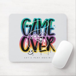 Game over graffiti joystick gamer mousepad