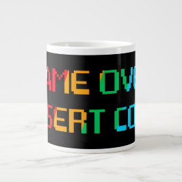 Game Over Insert Coin Jumbo-Tasse
