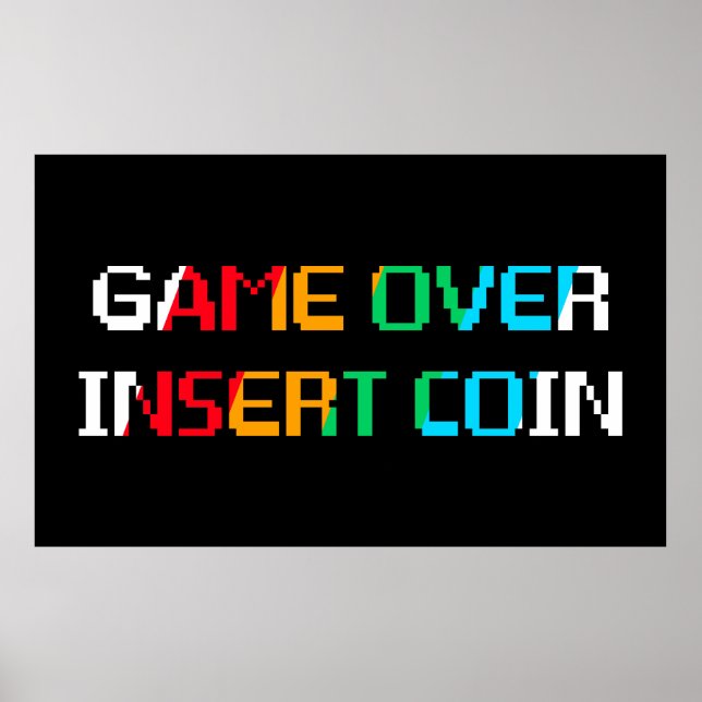 Game Over Insert Coin Poster (Vorne)