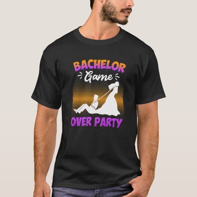 Game over  Junggesellenabschied Mann Hochzeit T-Shirt (Vorderseite)