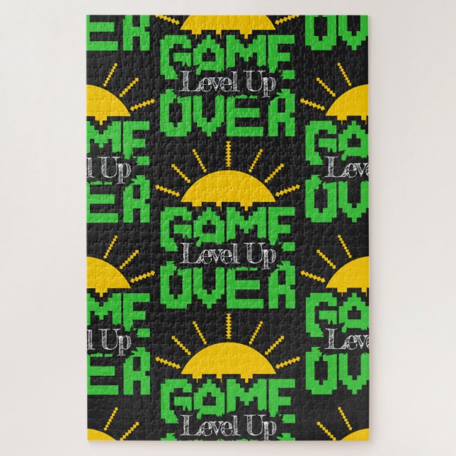 Game Over, Level Up: Retro Pixel Block Adventure Puzzle (Vertikal)