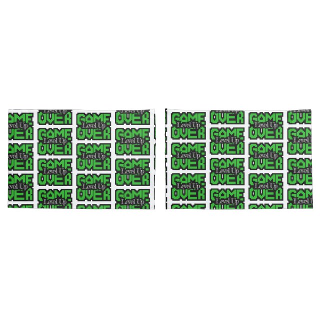 Game Over, Level Up: Retro Pixel Sandbox Adventure Kissenbezug (Rückseite-Set)