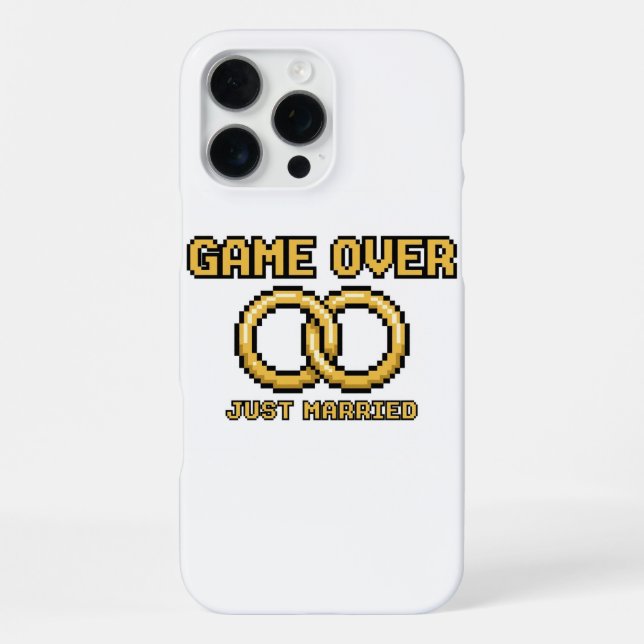 Game Over Married Funny iPhone Case Hülle (Rückseite)