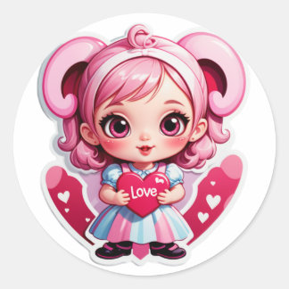 Game Over? Never Love Runder Aufkleber