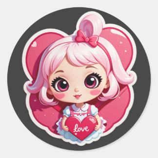 Game Over? Never Love Runder Aufkleber