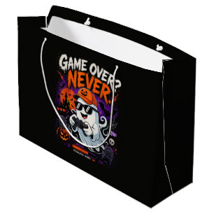Game Over Nie Lustiger Gamer-Geist Halloween Große Geschenktüte