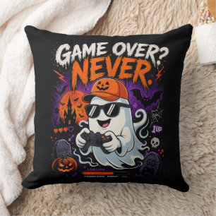 Game Over Nie Lustiger Gamer-Geist Halloween Kissen