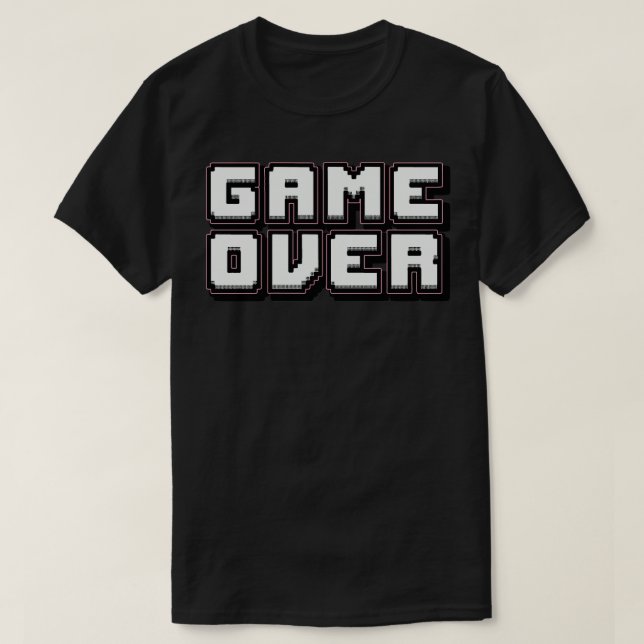 Game Over Retro Pixel Art T-Shirt (Design vorne)