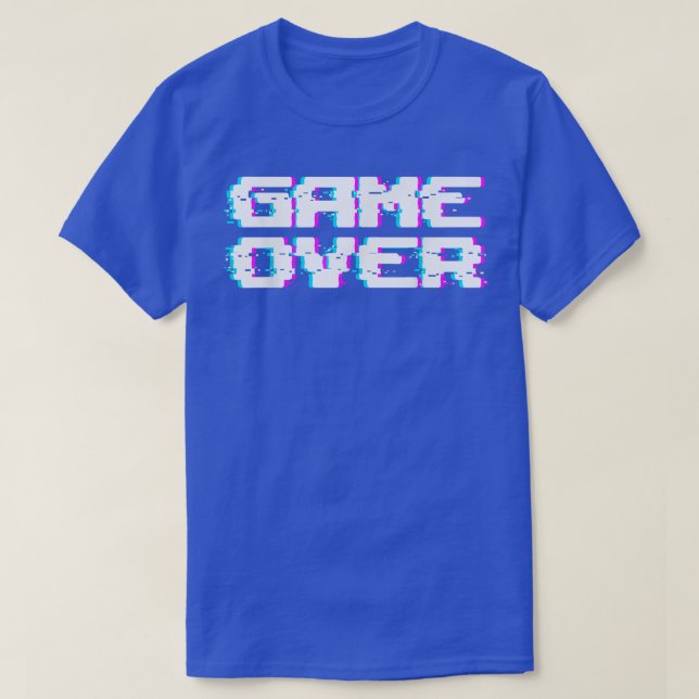 Game Over Statement Videogames Console Player T-Shirt (Design vorne)