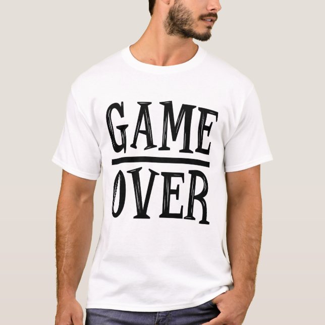 Game Over Videospiele T-Shirt (Vorderseite)