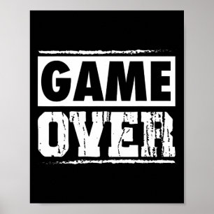 Game Over Vintag Retro Video Games Gaming Arcade Poster