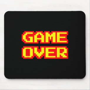 Game Over Vintage Retro Arcade Videospiele Gaming Mousepad