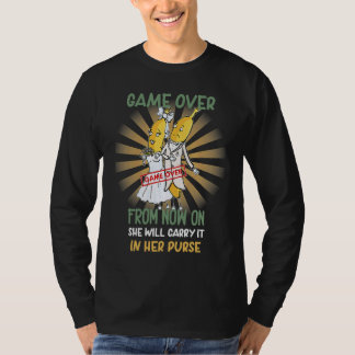 Game Over Wedding Bachelor Party  Humorous T-Shirt