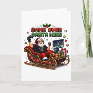 Game Over Weihnachtsmann gewinnt Weihnachten Gamer Einladung