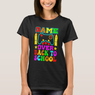 Game Over Zurück zur Schule Lehrer Schüler Steuer T-Shirt