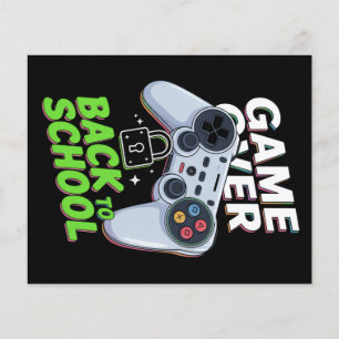Game Over Zurück zur Schule Lustiger erster Schult Flyer