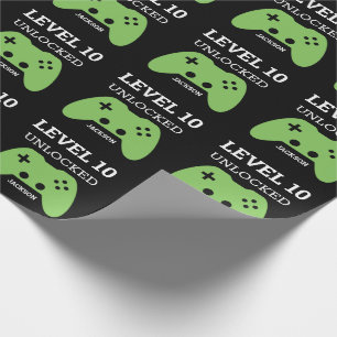 Game-Personalisierte zum Geburtstag-Level-Up-Gamer Geschenkpapier