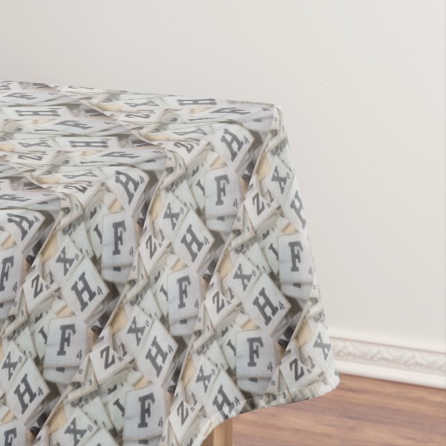 Game Pieces Letter Tiles Fotografie Art Tischdecke (Beispiel)