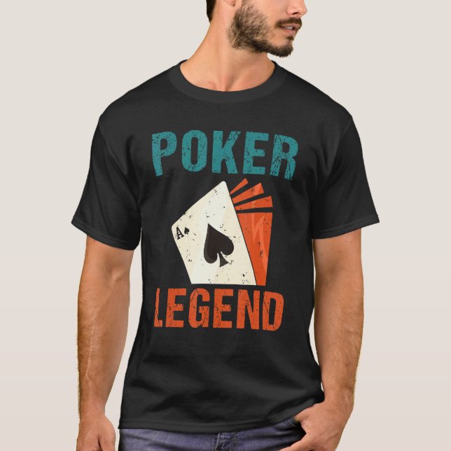 Game Playing Cards Poker Legend T-Shirt (Vorderseite)