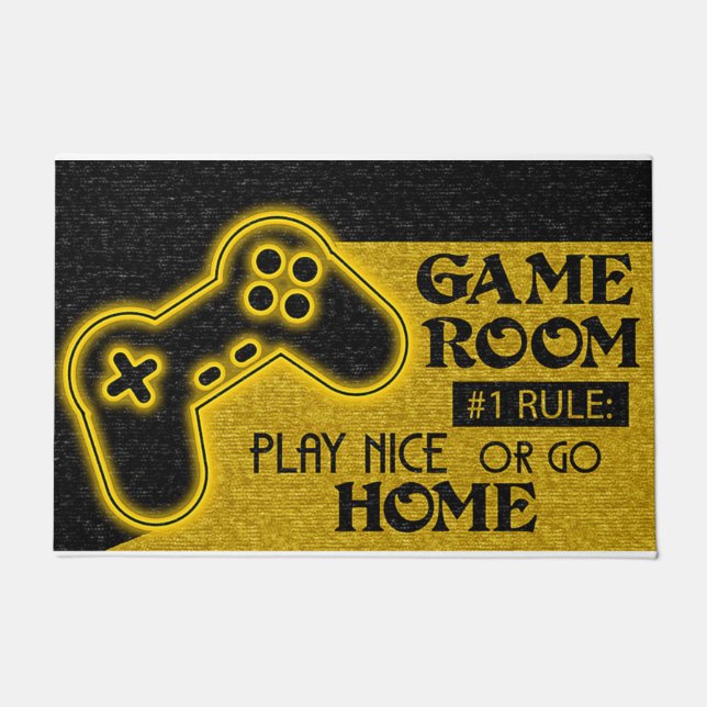 Game Room Rules, Best Gift For Gamer Fußmatte (Vorderseite)