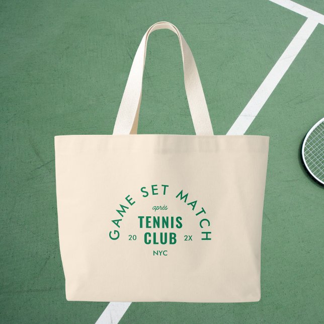 Game Set Match Après Tennis Club Custom  Jumbo Stoffbeutel (Von Creator hochgeladen)