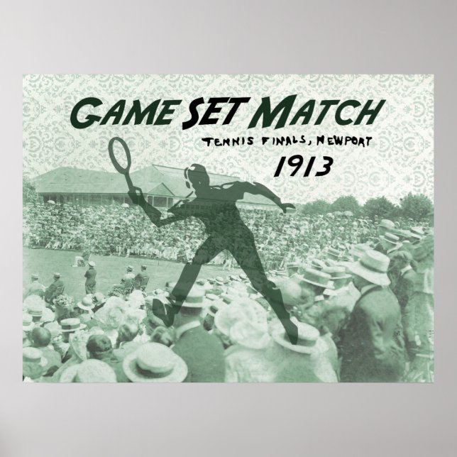 Game Set Match: Vintages Tennis Poster (Vorne)