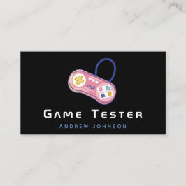 Game Tester Niedlich Retro Controller Gamer Develo Visitenkarte