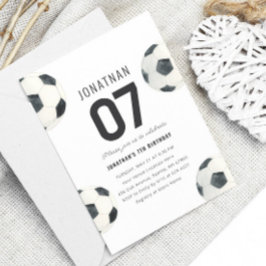 Game Time Soccer Football Boy 7. Geburtstag Einladung