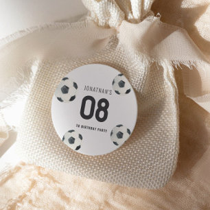 Game Time Soccer Football Boy Geburtstag Runder Aufkleber
