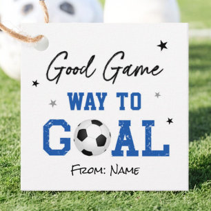 Game Way to Goal Soccer Leckerei Tags Geschenkanhänger