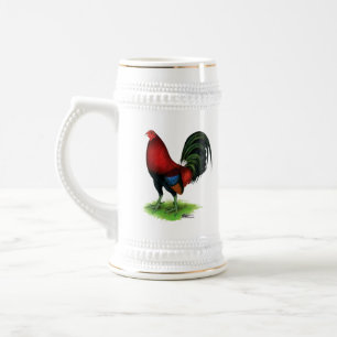 Gamecock: Dunkelrot Bierglas