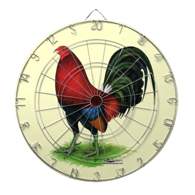 Gamecock: Dunkelrot Dartscheibe (vorne)