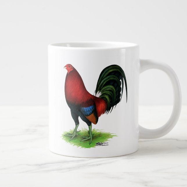 Gamecock:Dunkelrot Jumbo-Tasse (Rechts)
