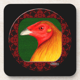 Gamecock gerahmt untersetzer