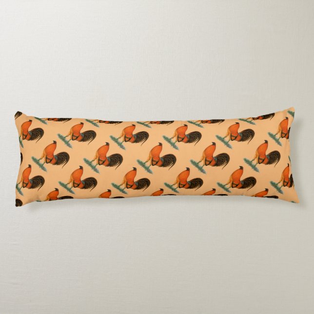 Gamecock Ginger Red Rooster Seitenschläferkissen (Rückseite)