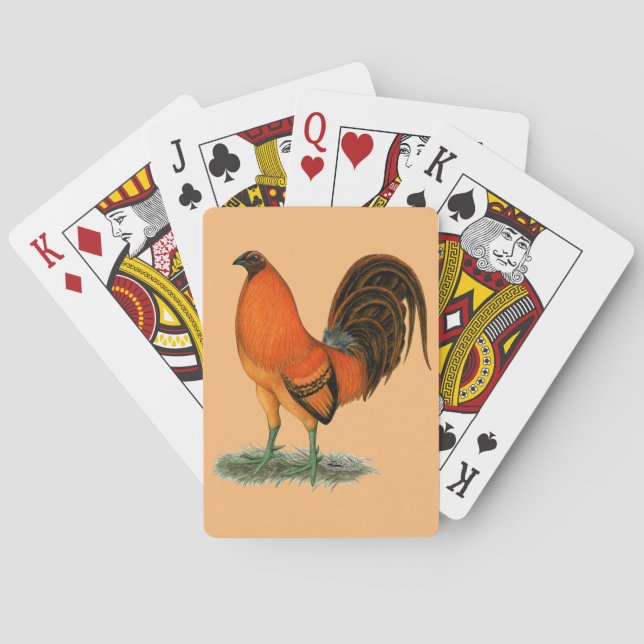 Gamecock Ginger Red Rooster Spielkarten (Rückseite)