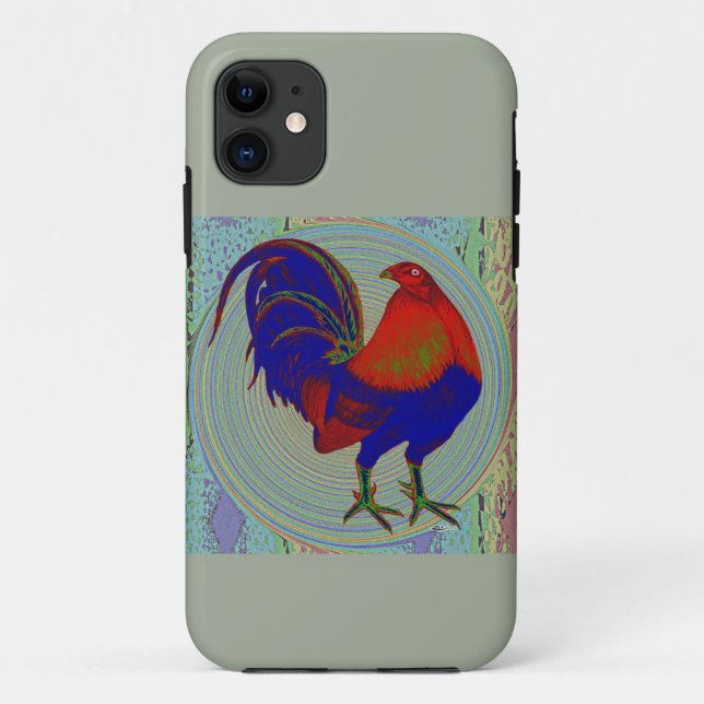 Gamecock: Impressionist Rooster Case-Mate iPhone Hülle (Rückseite)