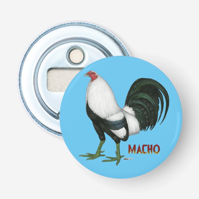 Gamecock Macho Duckwing Flaschenöffner (Vorderseite)