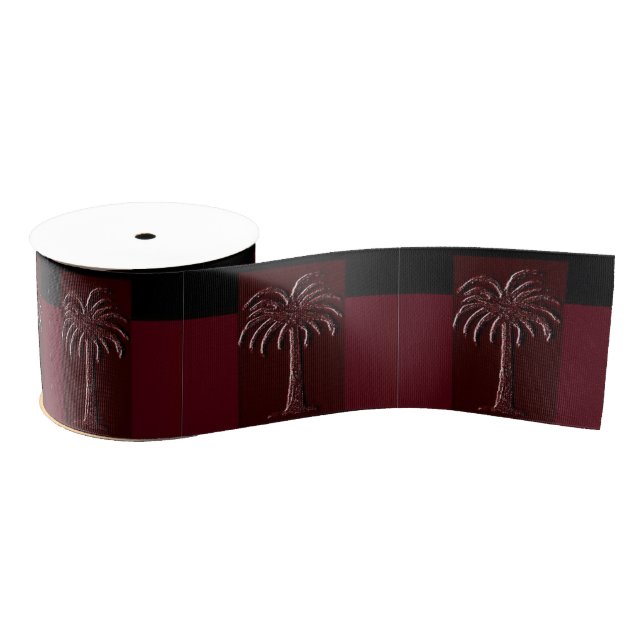 Gamecock Palm Tree Wrapping Paper Design 1 Ripsband (Spule)